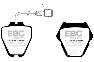 DP31328C Ebc Redstuff Front Brake Pad Set Fits Audi VW A8 Passat