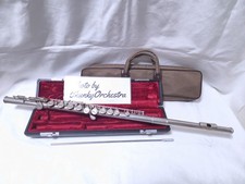 YAMAHA YFL-211 Flute Silver Plated E-Mechanism Japan Tested w/ Case & Bag #3053