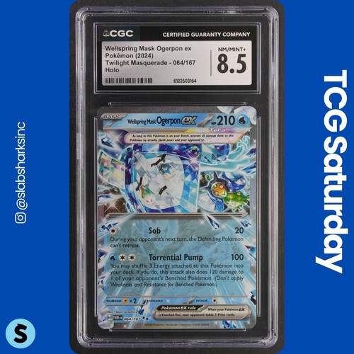 2024 POKEMON TWILIGHT MASQUERADE #064/167 WELLSPRING MASK OGERPON EX CGC 8.5