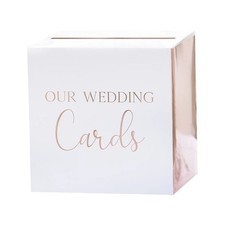 Wedding Wishing Well Card Box Rose Gold For Money Gift Holder