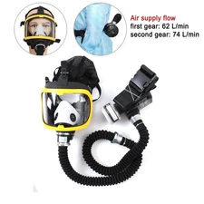 Electric Full Face Gas Mask Constant Flow Respirator Supplied Air Fed System
