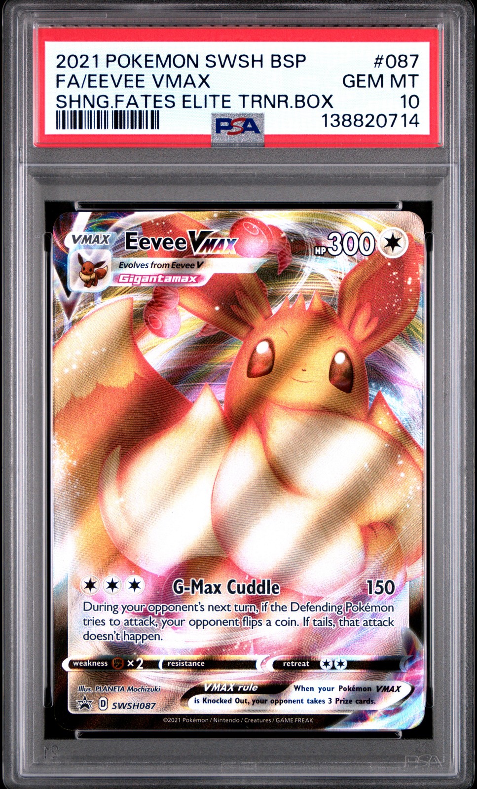 Eevee VMAX 2021 Sword & Shield: Black Star Promo #SWSH087 Shining