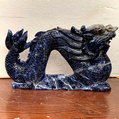 2.7LB-3.5LB Natural Hand Carved sodalite Quartz dragon Crystal Reiki Healing 1PC