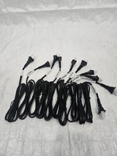Lot of 10 IEC C7 Power Cords Figure 8 Cable 2-Prong US Plug Black