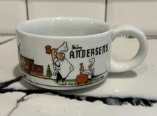 Vtg PEA SOUP ANDERSEN'S Mug Hap-Pea Pea-Wee Selma Carlsbad Santa Nella Buellton