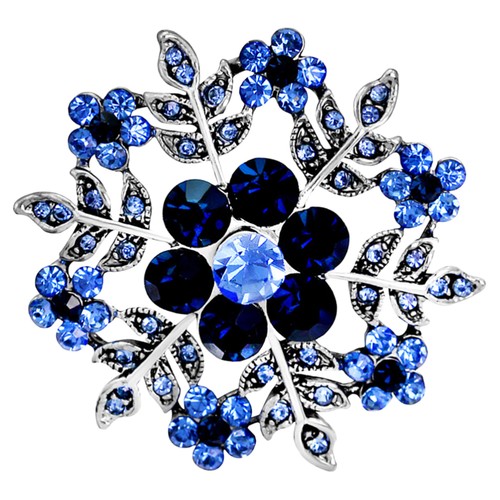 Broche Flor Cristal Estrás Copo de Nieve Broches Copo de Nieve Broche Prendedor - Imagen 4 de 11