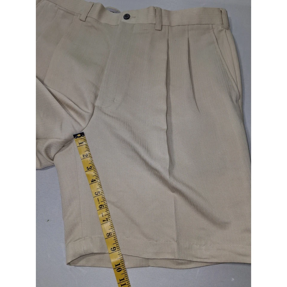 Pantalones Cortos Chinos Informales Plisados Beige Talla 38 PING Para Hombres Foto 4 de 4