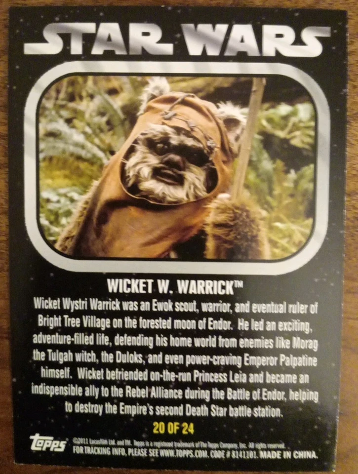 Topps Star Wars калитка W. Warrick No20 из 24 - Изображение 2 из 2