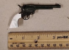 Vintage Marx Miniature Six Shooter Colt Revolver Metal Cap Gun Toy