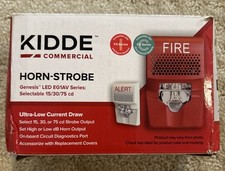 Kidde Commercial Horn Strobe LED Series White Fire EG1AVWF New! - Fire Alarm Part