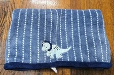 Parents Choice Dinosaur Baby Blanket Blue Green Arrow Triangle 30x40" Walmart