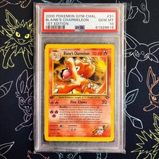 PSA 10 - Pokemon Gym Challenge Blaine's Charmeleon 1st Edition
