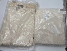 Vtg. Carolina Apparel Shirt/Pants Mens XL Off White Thermal US Military 00s