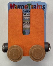 Maple Landmark Inc. 100214 NameTrains "U" Orange Wooden Letter Car