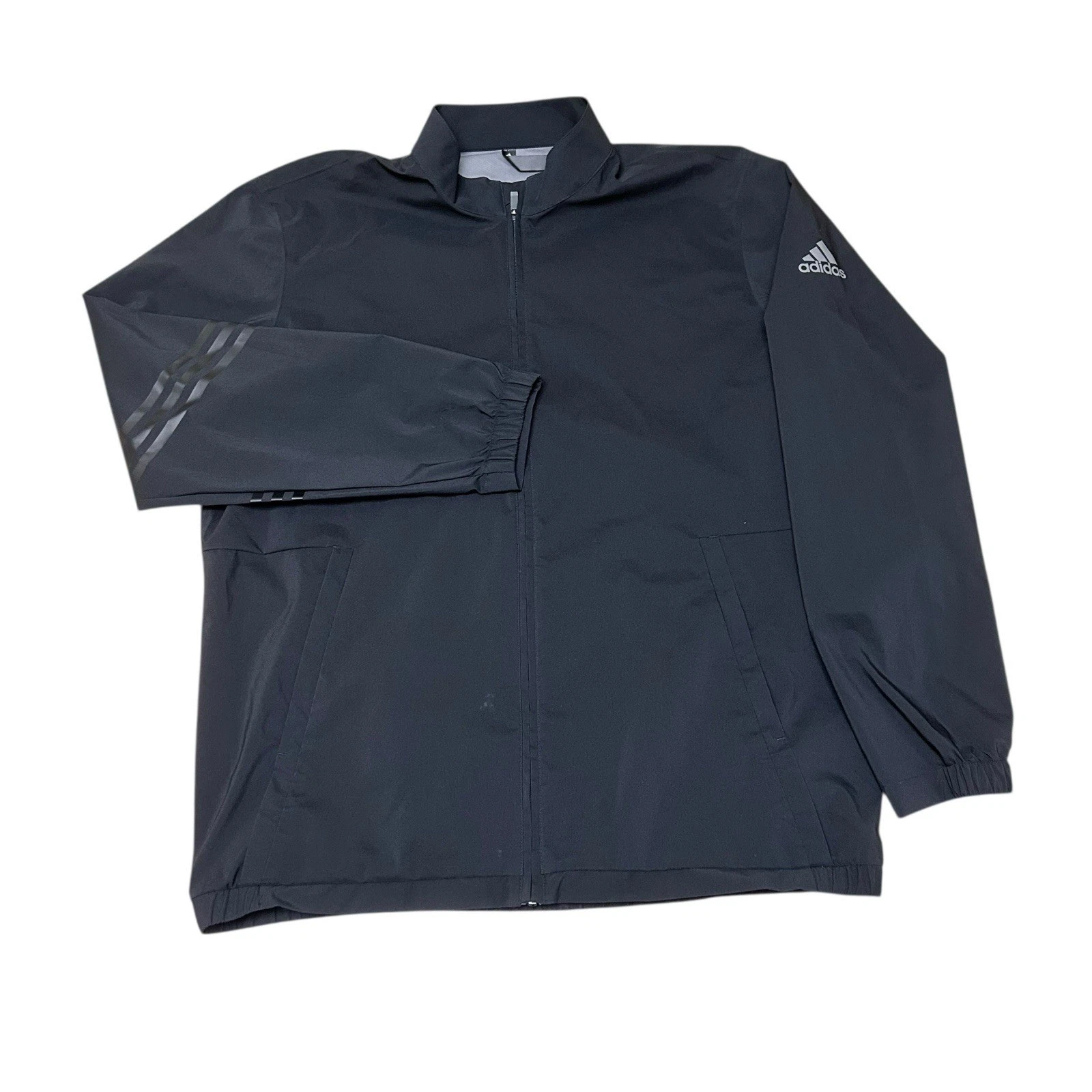 ADIDAS MEN'S PROV R JACKET SIZE XL Black Logo Lightweight Packable