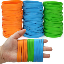 Rubber Bands, Size 64 3-1/2" x 1/4" , 0.5 lb Approx 130 Pcs Thick Heavy Duty Co