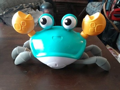 Crawling Crab Baby Toy, Type C Rechargeable Interactive Musical LED Lights
