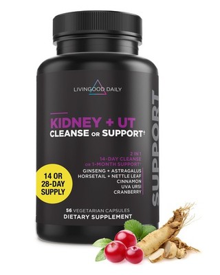 Livingood Daily Kidney Cleanse & Urinary Tract Support Supplement for Women & Me