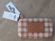 ALOHA COLLECTION - PALAKA Mini Toffee Zest Zipper Splash Proof Pouch - NWT