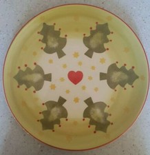 THUN PIATTO NATALE DESSERT TORTA 31,5 CM CON ALBERI DI NATALE NUOVO CON SCATOLA