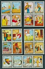 101 Dalmations Walt Disney DOG Stamps 20 Different Fujeira (CTO) Lightly cancel