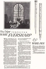 1924 Wahl Eversharp and Wahl Pen: The New Perfected Vintage Print Ad