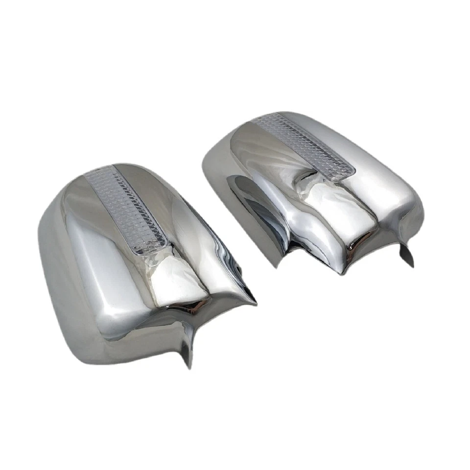 Tapa lateral del espejo retrovisor con luz LED cromada para 02-06 Honda CR-V CRV 2P Foto 4 de 4