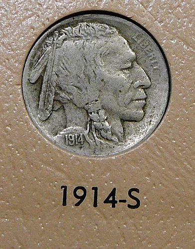 1914-S  Buffalo Nickel - VF+/ Extra Fine  (SA)