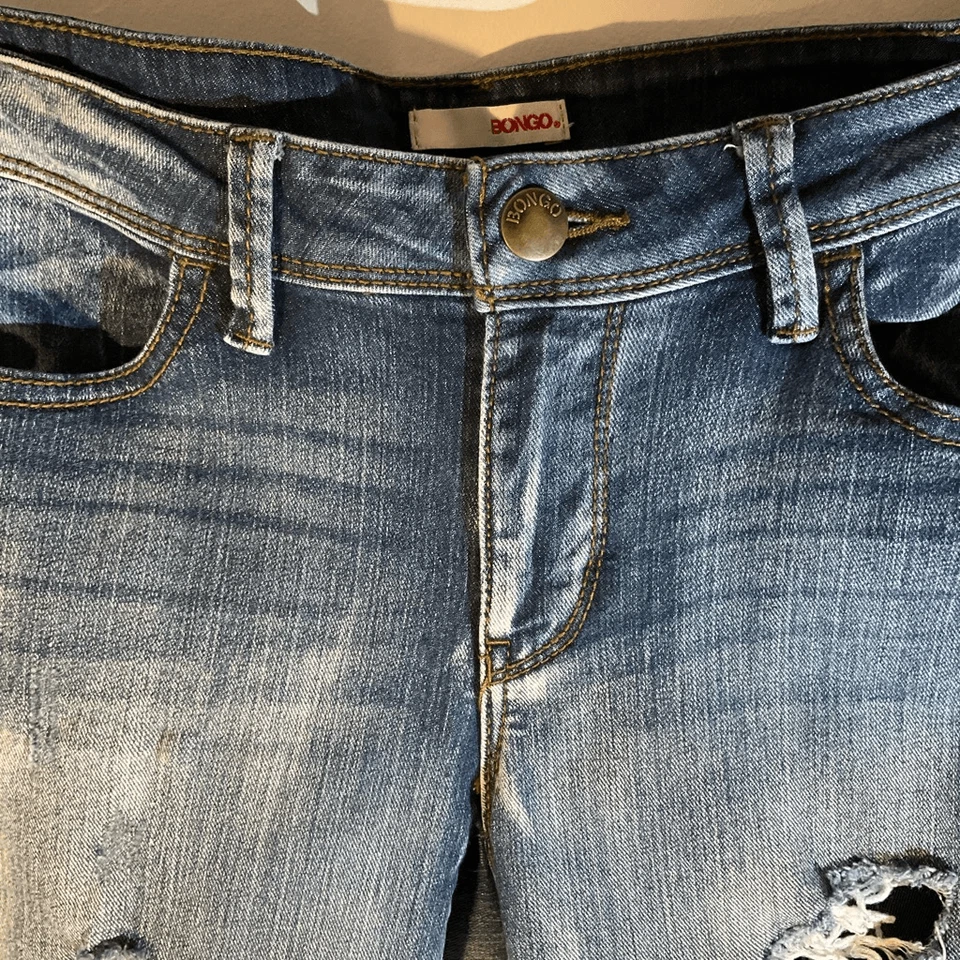 Vintage Bongo Jeans. 5. Distressed straight leg - Image 4 of 4