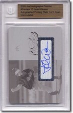 2005 JERED WEAVER Rookie Autograph Printing Press Plate Auto RC BGS 1/1