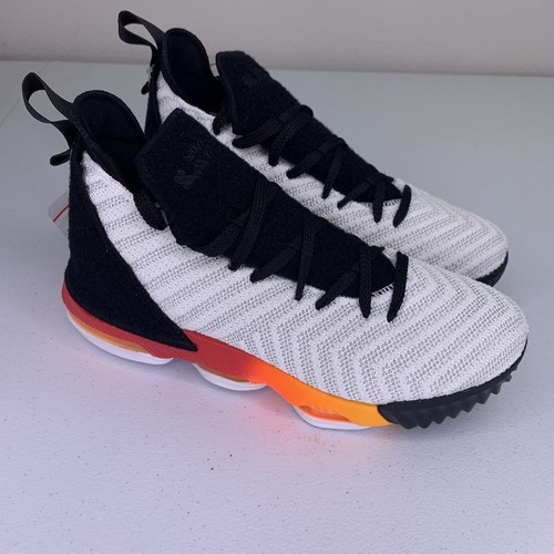Nike Lebron XVI GS White Orange Size 5Y AQ2465-188 Women’s 6.5 - Picture 2 of 6