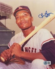 LEON WAGNER LA ANGELS RARE SIGNED AUTOGRAPHED 8X10 PHOTO BECKETT BR33421