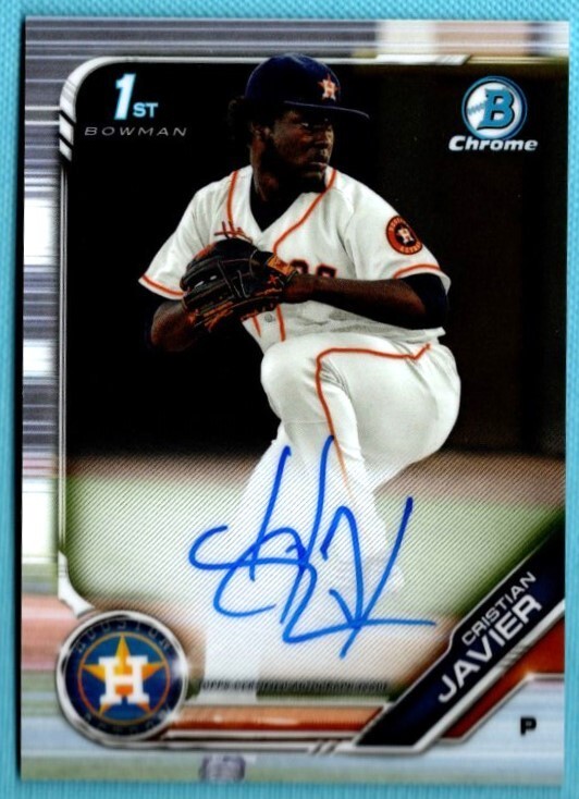 2019 Bowman Chrome Prospect Autograph Auto  Cristian Javier     CARD # CPA-CJ