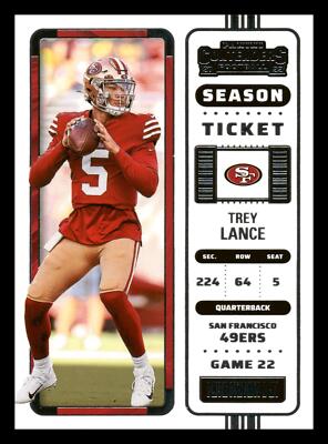 Trey Lance 2022 Panini Contenders Season Ticket #82 Mint
