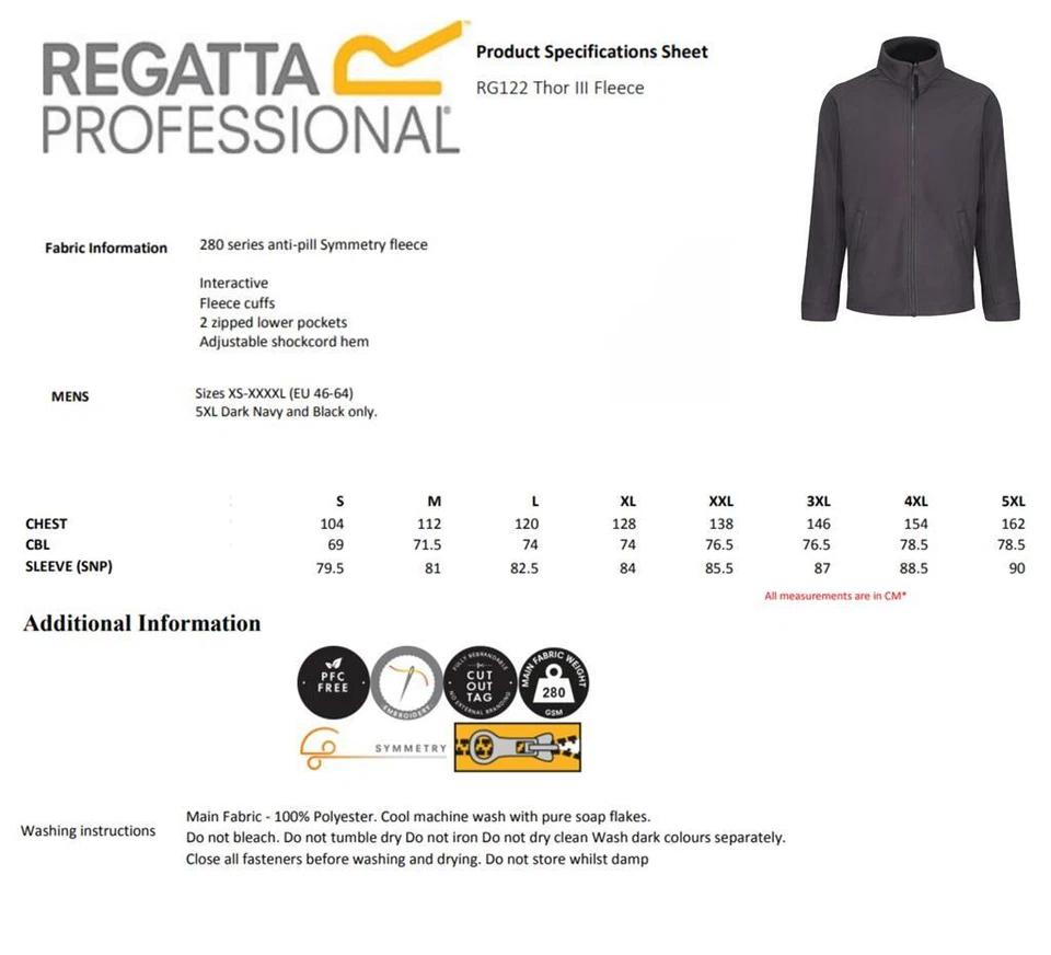 Chaqueta de lana antipíldora completa para hombre Regatta | Saltador con cremallera lisa Foto 2 de 4