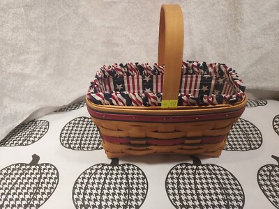 LONGABERGER BASKETS 手編みバスケット 1994年製 Longaberger 1994 キャンドルバスケット ライナー付 Vintage