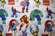 Camelot Fabrics Marvel Comics Superheroes Hulk Thor By the 1/4 yard 100% cotton