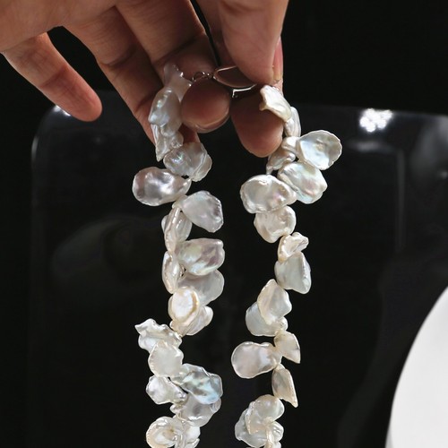 Collar Perla Junio Natural Blanco Brillo Barroco 12x14 mm Kasumi Perla 18" - Imagen 7 de 7