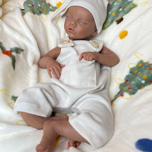 18 Zoll Vollsilikon Reborn Baby Puppe Handarbeit Lebensecht Sammlerstück Neugeborenes Mädchen - Bild 8 von 12