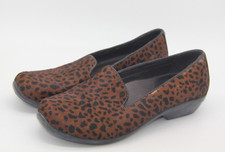 Dansko Olivia Loafers Womens 37 US 6.5-7 Brown Cheetah Print Calf Hair Slip On