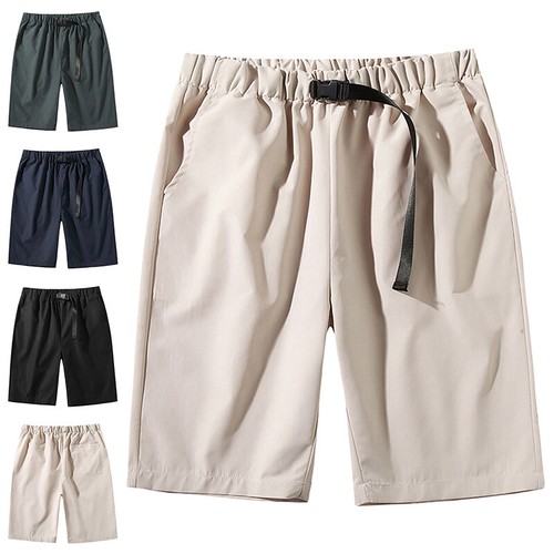 Mens Casual Elastic Waist Shorts Sport 