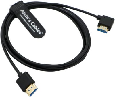 Alvin's Cables Ultra HD 8K HDMI 2.1 Cable Straight HDMI to Right Angle HDMI High