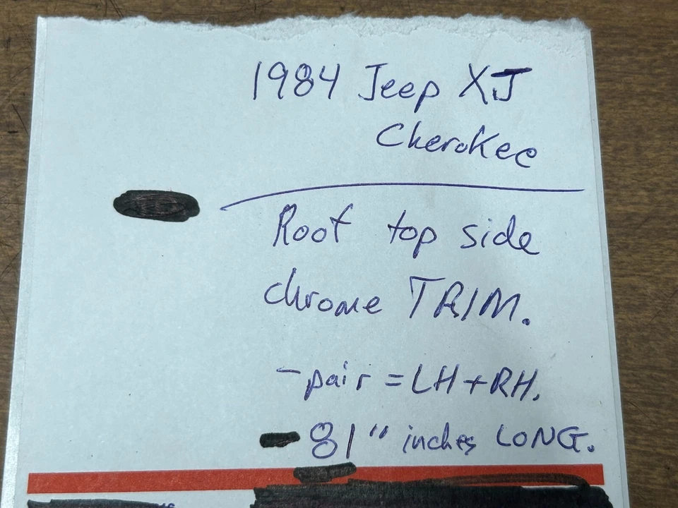 1984-2001 Jeep Cherokee XJ - Rain Gutter DRIP RAIL Roof Trim RH LH Set OEM - Image 4 of 4