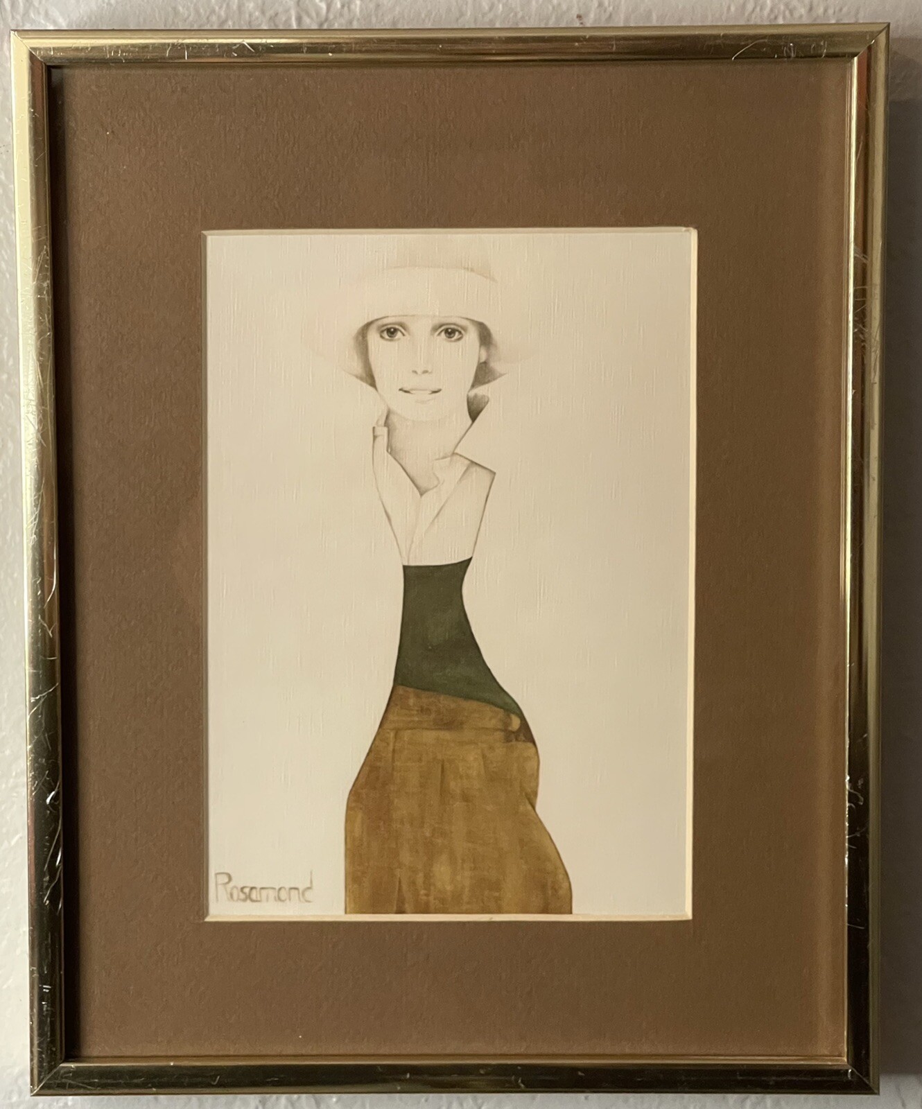 5 CHRISTINE ROSAMOND LITHOGRAPH Matted and Metal Framed Vintage eBay
