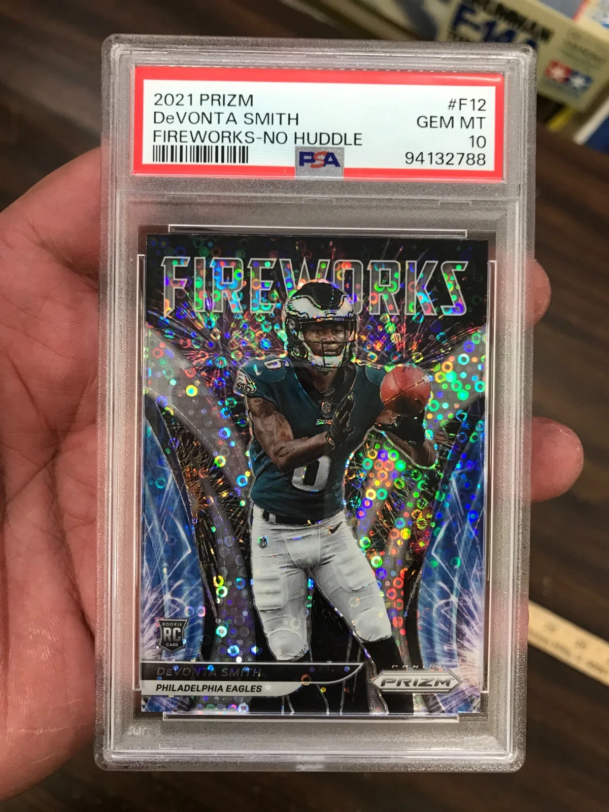 DeVonta Smith Panini Prizm Fireworks #F12 No Huddle