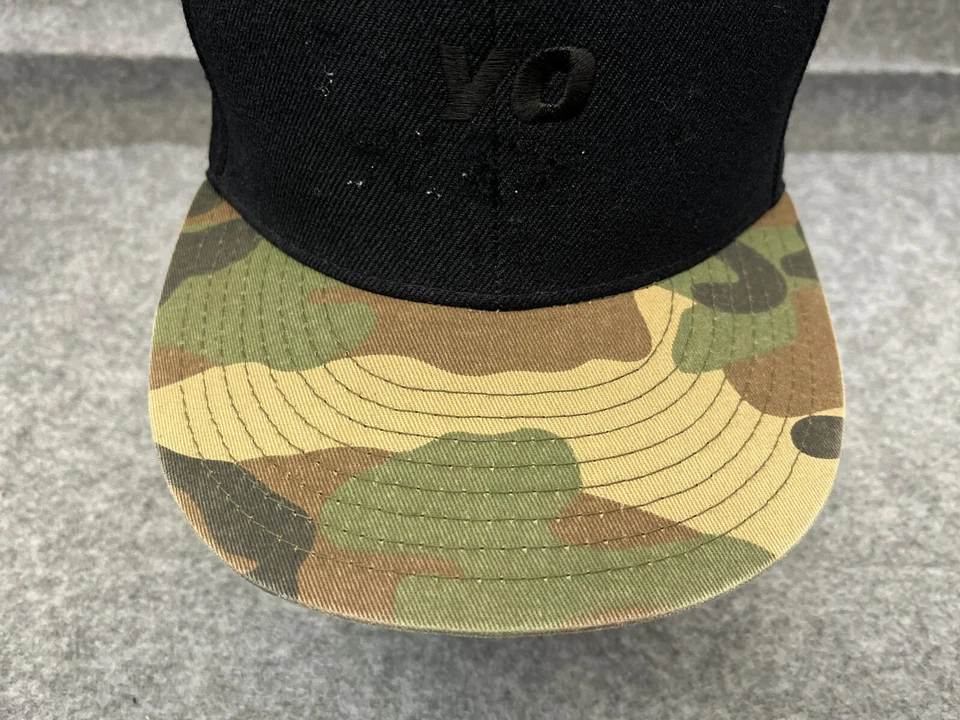Gorra Yo Logo Decky Gorra Snap Back Adulto Negro Verde Camuflaje Mezcla Algodón Patín Foto 3 de 4