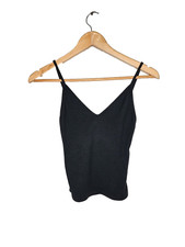 Brandy Melville V-Neck Camisole Tank Top in Black One Size