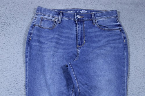 Old Navy Jeans Girls 18 Blue High Rise Super Skinny Jeggings Stretch Denim 28x30 - Picture 2 of 12