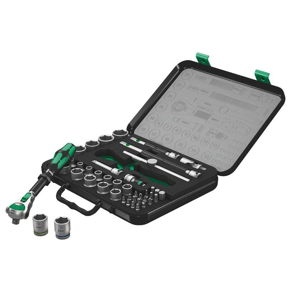 Wera 05003594001 8100 SB 2 Zyklop 3/8" Metric Ratchet Set Piece of 43 - Image 2 of 2