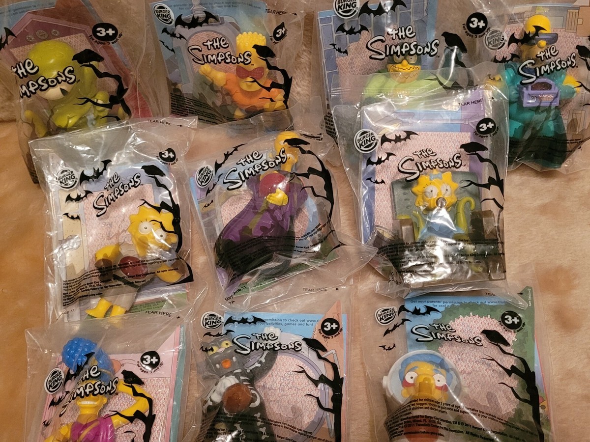 The Simpsons treehouse of horror Burger King Kids Toys Complete